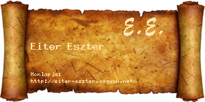 Eiter Eszter névjegykártya